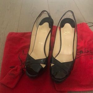 Christian Louboutin patent platforms